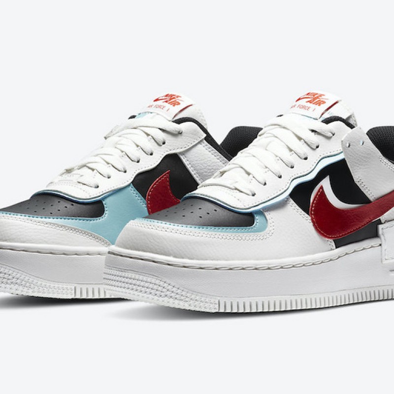 나이키 우먼스 에어 포스 1 '07 쉐도우 로우탑 트리플 운동화