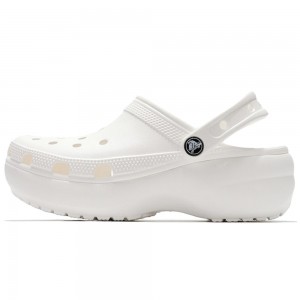 크록스 클래식 플랫폼 클로그 우먼 206750-100