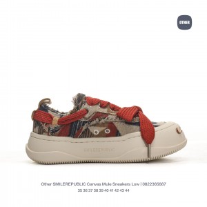 SMILEREPUBLIC 스마일리퍼블릭 캔버스 뮬 스니커즈 남녀공용품 로우