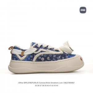 SMILEREPUBLIC 스마일리퍼블릭 캔버스 뮬 스니커즈 남녀공용품 로우