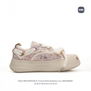 SMILEREPUBLIC 스마일리퍼블릭 캔버스 뮬 스니커즈 남녀공용품 로우