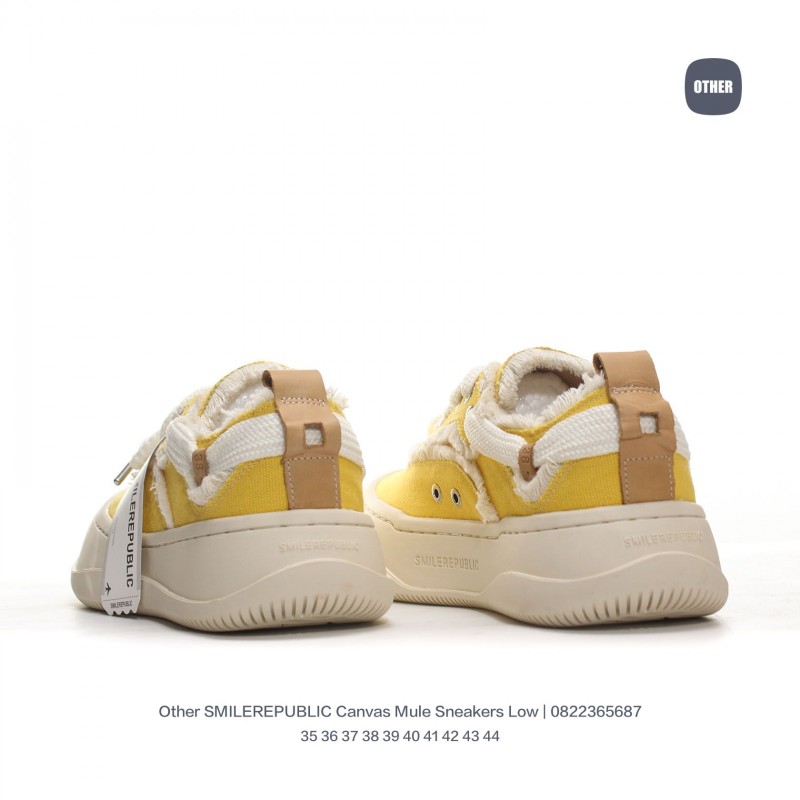 SMILEREPUBLIC 스마일리퍼블릭 캔버스 뮬 스니커즈 남녀공용품 로우 SMILEREPUBLIC 스마일리퍼블릭 캔버스 뮬 스니커즈 남녀공용품 로우