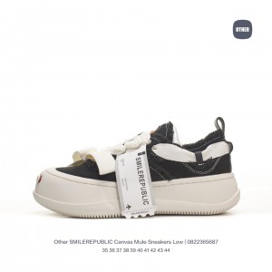 SMILEREPUBLIC 스마일리퍼블릭 캔버스 뮬 스니커즈 남녀공용품 로우