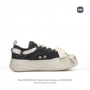 SMILEREPUBLIC 스마일리퍼블릭 캔버스 뮬 스니커즈 남녀공용품 로우